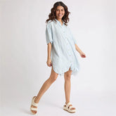 Ollie Striped Shirt Dress